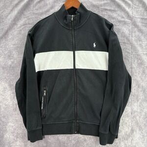 Polo Ralph Lauren Track Jacket Mens XL Black Performance Full Zip Golf Sports